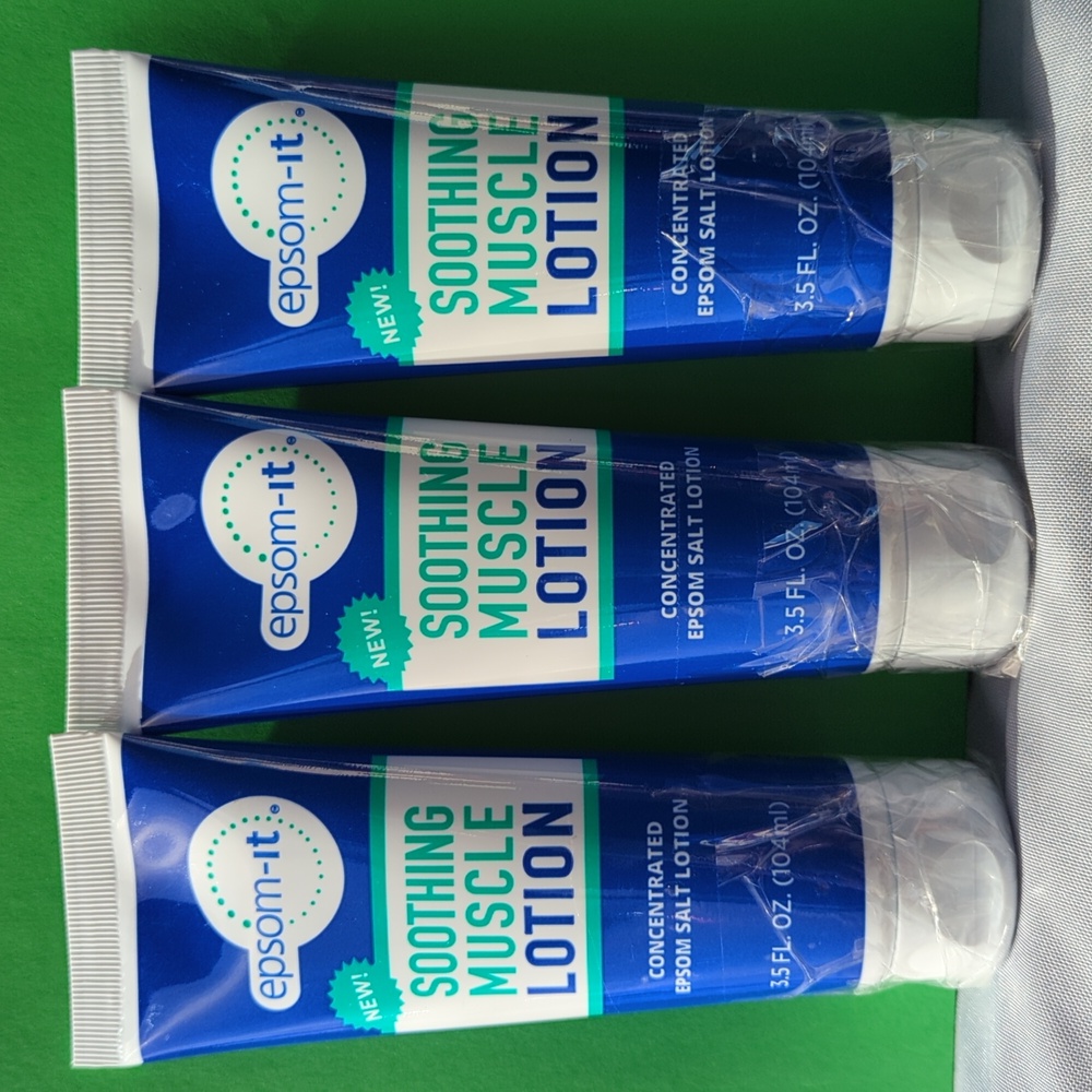3PK Bundle, Epsom-It Soothing Muscle Epsom Salt Lotion Tube, 3.5 Oz